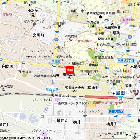 島田支店付近の地図